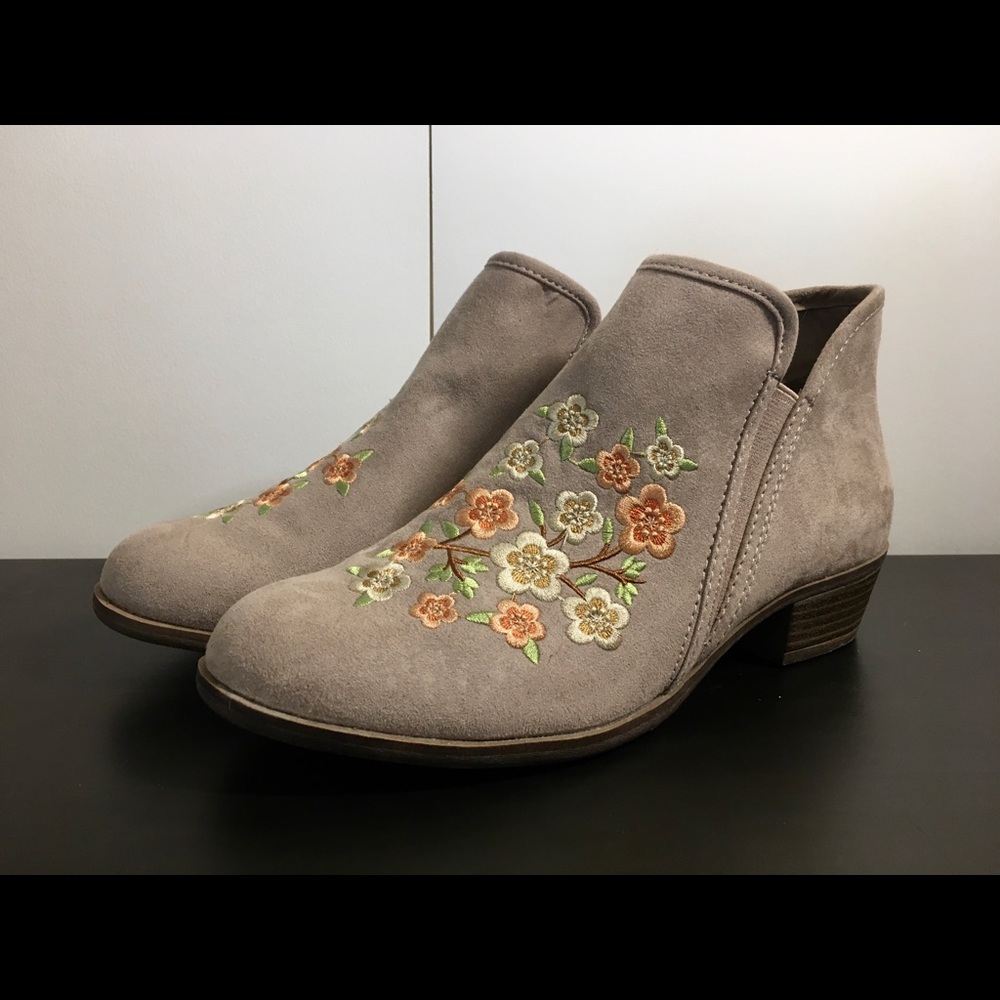 Suede ankle booties